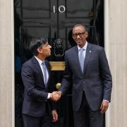 Prime Minister Rishi Sunak welcomes the President of Rwanda, Paul Kagame, to 10 Downing Street
