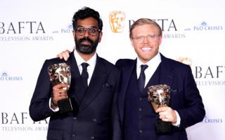 Bafta hosts Romesh Ranganathan and Rob Beckett scooped a prize for their TV show Rob & Romesh Vs..