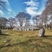 Clava Cairns bronze age stones outside Culloden, Inverness