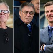 Bournemouth owner Billy Foley, left, Geoff Brown of St Johnstone, middle, and Dundee benefactor Tim Keyes, right