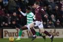 Celtic's Jeremie Frimpong (left) and Hearts Craig Wighton                battle for the ball during the Ladbrokes Scottish Premiership match at Tynecastle Park, Edinburgh. PA Photo. Picture date: Wednesday December 18, 2019. See PA story SOCCER Hearts