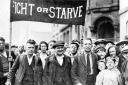 Todd yearns  for a resurgence of trade unionism and collective endeavour as demonstrated by these hunger marchers arriving in Glasgow in the 1930s