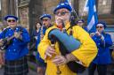 Scottish independence supporters at a Believe in Scotland rally in Edinburgh