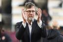 Hearts manager Craig Levein celebrates after his side ended Celtic's unbeaten run