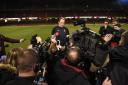 Wales captain Alun Wyn Jones faces the media ahead of Saturday's match against Ireland