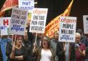 A demo organised by Power to The People in Glasgow's Albion Street on Friday: Pic Gordon Terris Herald & Times