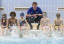 Olympic, World & Commonwealth Champion Duncan Scott with youngsters on the Learn to Swim programme