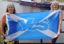 Judith Reid and Wilma Bowie (R) are encouraging independence supporters to sign up to the Chain of Freedom event