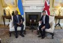 Prime Minister Rishi Sunak (right) and the President of Rwanda Paul Kagame