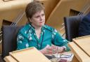 Nicola Sturgeon pictured in the Scottish Parliament
