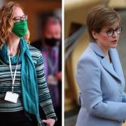 Lorna Slater's (left) Scottish Greens are in talks to enter government with Nicola Sturgeon's SNP
