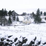Snowfall in Leadhills, South Lanarkshire during Storm Barra last month