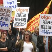 A demo organised by Power to The People in Glasgow's Albion Street on Friday: Pic Gordon Terris Herald & Times
