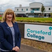 Corseford College headteacher Liz McConnachie will welcome 15 new students next week