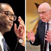 John Swinney, right, has announced the date for the next Scottish budget, while warning of the chaos caused by Kwasi Kwarteng