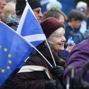 Activists voiced their support for Scotland's place in the EU as an independent country