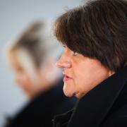 Arlene Foster photographed at a media call in County Tyrone during her time as Northern Irish first minister