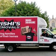 The Rishi's Removals van was seen driving around Westminster