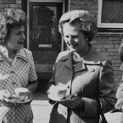 Former Prime Minister Margaret Thatcher (right)