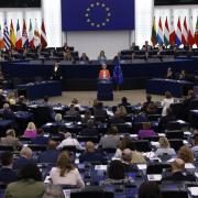 European Commission President Ursula von der Leyen delivers her annual speech on the state of the European Union