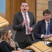Scottish Conservative leader Douglas Ross during First Minister's Questions at the Scottish Parliament