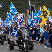 Yes Bikers at the All Under One Banner independence rally in Edinburgh in October 2019