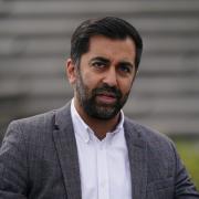 Humza Yousaf speaks to the media outside the V and A in Dundee following Scottish Labour's win in the Rutherglen and Hamilton West by-election.