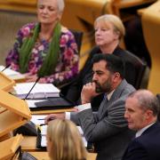 Scotland's First Minister Humza Yousaf during First Minster's Questions