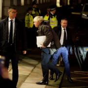 Footage showed Boris Johnson arriving at the Covid inquiry around 7am this morning