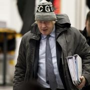Former prime minister Boris Johnson leaves the UK Covid-19 Inquiry in London on Wednesday