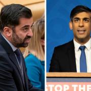 First Minister Humza Yousaf (left) condemned Rishi Sunak's immigration plans