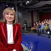 Fiona Bruce presenting Question Time from Kelso on Thursday evening