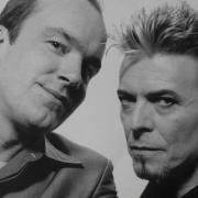 Jack Docherty with his hero, the late David Bowie