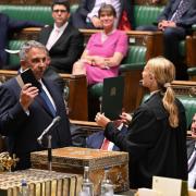 Tory MP Steve Tuckwell, elected after Boris Johnson resigned from Parliament in disgrace, takes his oath in the House of Commons