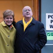 Former first minister Nicola Sturgeon with her husband Peter Murrell