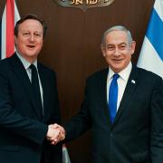 Foreign Secretary David Cameron with Israeli prime minister Benjamin Netanyahu