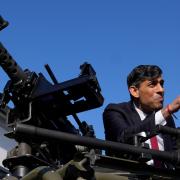 Prime Minister Rishi Sunak pictured during a visit to Warsaw, Poland