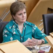 Nicola Sturgeon pictured in the Scottish Parliament