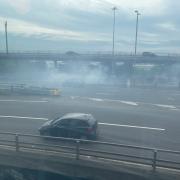 The Springfield Quay area was filled with smoke