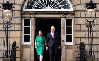 Kate Forbes and newly appointed First Minister of Scotland John Swinney. Forbes is also responsible for Gaelic in her new role