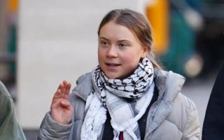 Greta Thunberg has joined pro-Palestine protests in Malmo as Swedish police have estimated between 10,000 to 12,000 people took part in the march