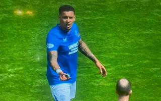 Police are investigating items being thrown at Rangers captain James Tavernier