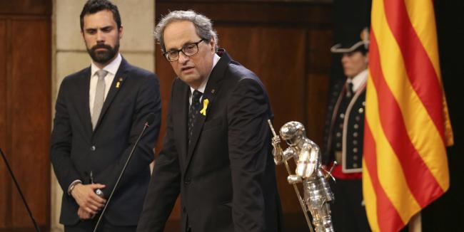 President of the Catalonia regional government Quim Torra. Photograph: AP).