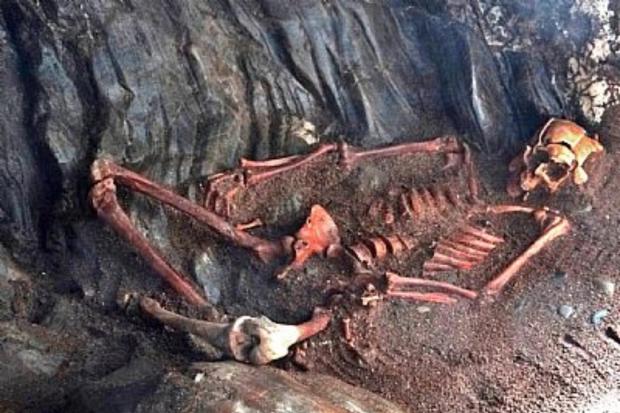 The skeleton is thought to have been there for 1400 years