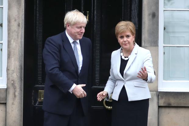 Boris Johnson and Nicola Sturgeon at Bute House in 2019