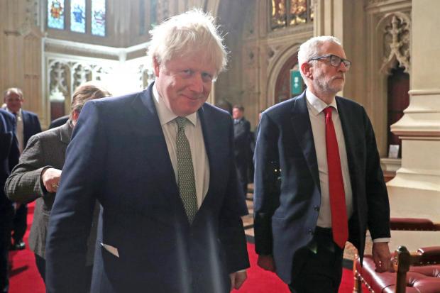 The National: Boris Johnson and Jeremy Corbyn