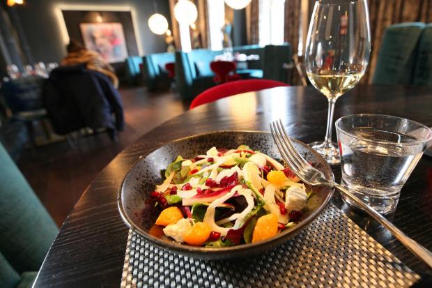 Winter salad at Chez Mal at Malmaison St Andrews Square, Edinburgh. STY Blythman.Pic Gordon Terris/The Herald on Sunday LIFE.13/02/20.