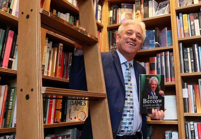 Former Commons Speaker John Bercow spoke in Edinburgh at a booksellers