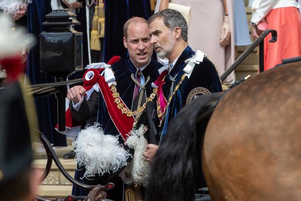 The National: Juan Carlos's son, King Felipe VI of Spain, talks to Prince William