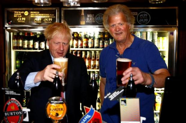 The National: Boris Johnson and Wetherspoons boss Tim Martin